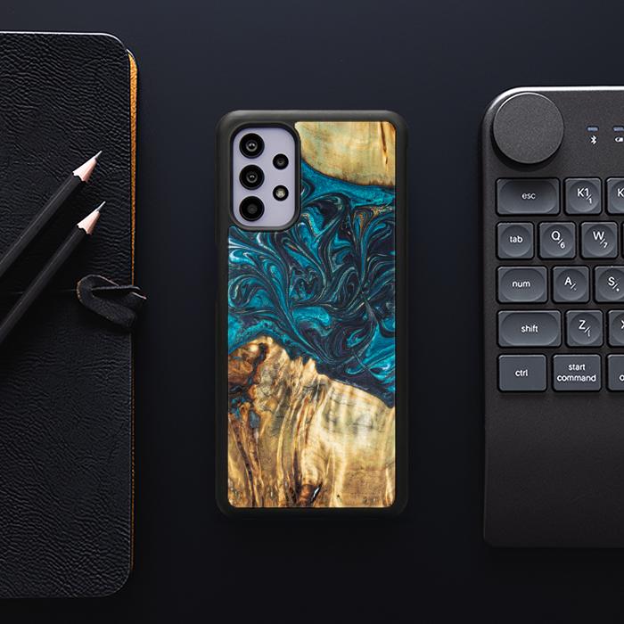 Samsung Galaxy A32 4G Handyhülle aus Harz und Holz - Synergy#E12