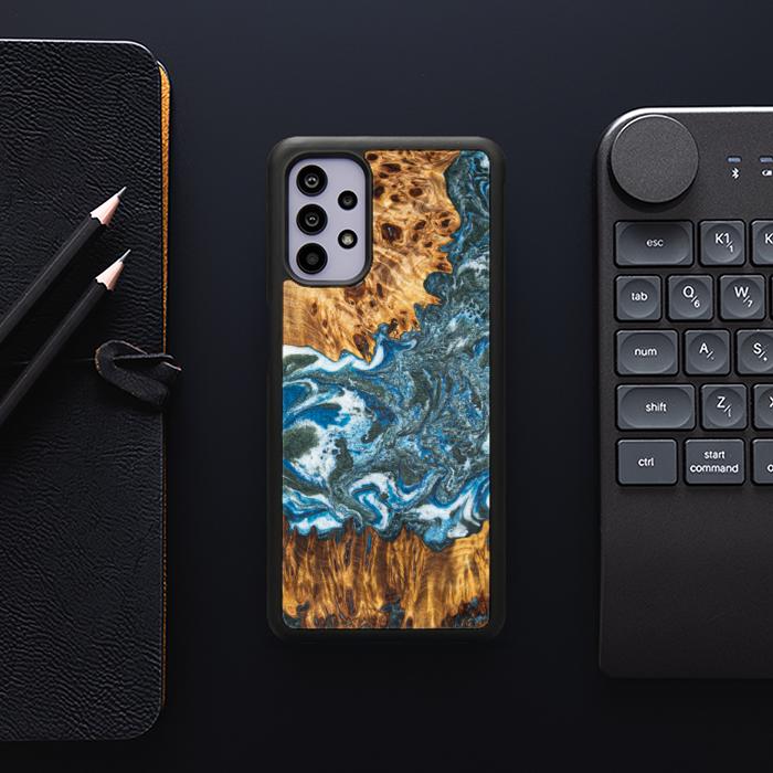 Samsung Galaxy A32 4G Handyhülle aus Harz und Holz - Synergy#E17