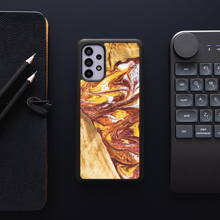 Samsung Galaxy A32 4G Handyhülle aus Harz und Holz - Synergy#E4