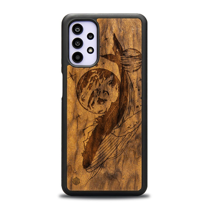 Samsung Galaxy A32 4G Handyhülle aus Holz - Cosmic Whale