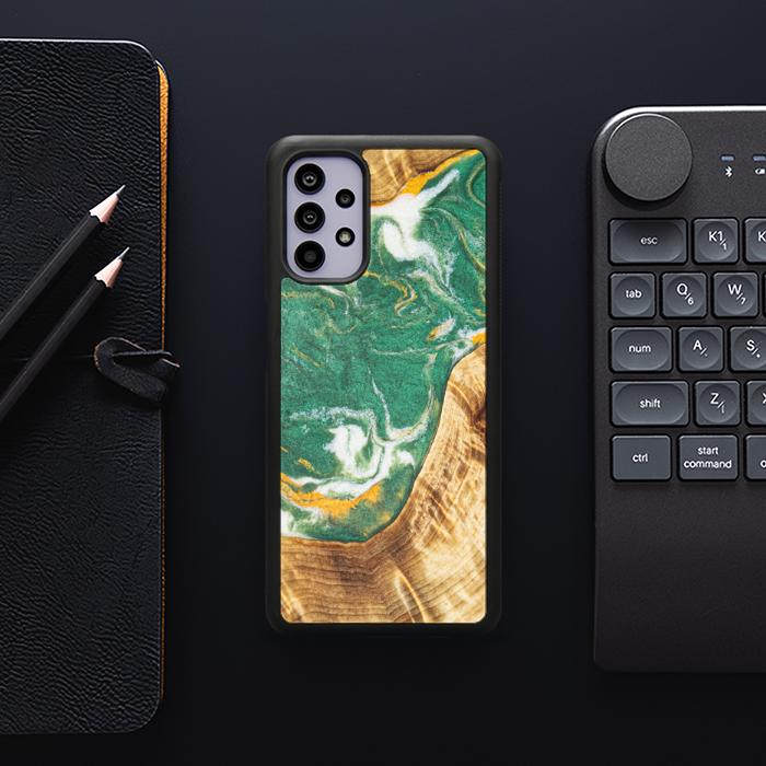 Samsung Galaxy A32 5G Handyhülle aus Harz und Holz - Synergy#E20