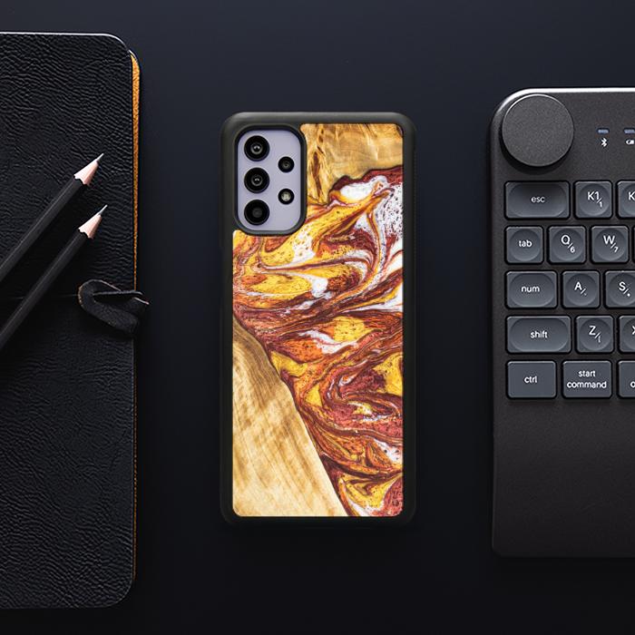 Samsung Galaxy A32 5G Handyhülle aus Harz und Holz - Synergy#E4