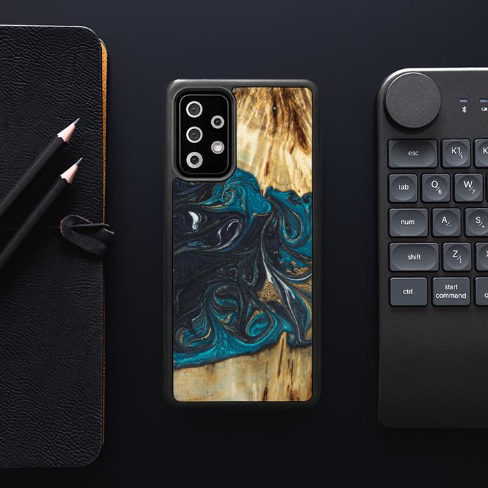 Samsung Galaxy A72 5G Handyhülle aus Harz und Holz - SYNERGY#E1