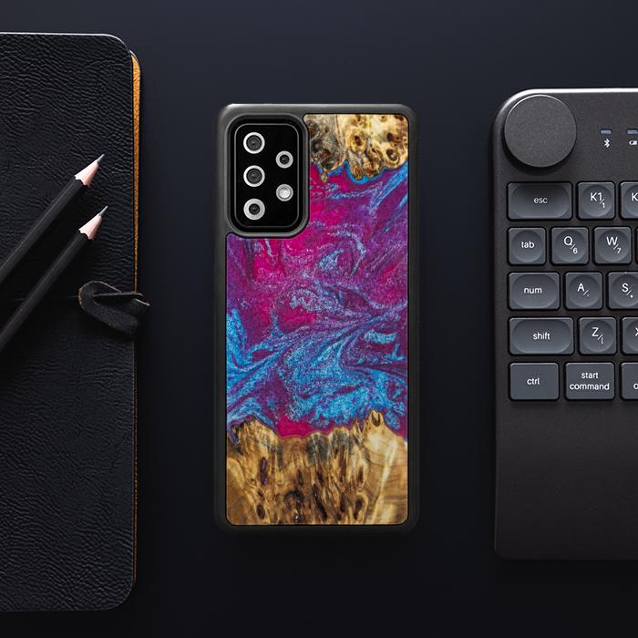 Samsung Galaxy A72 5G Handyhülle aus Harz und Holz - Synergy#E3