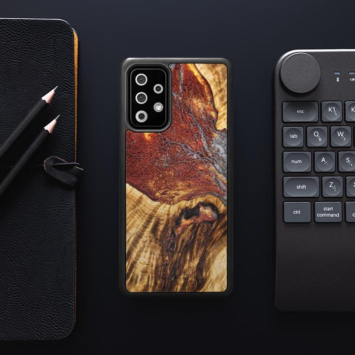 Samsung Galaxy A72 5G Handyhülle aus Harz und Holz - Synergy#E9