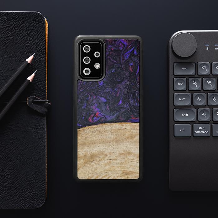 Samsung Galaxy A72 5G Handyhülle aus Harz und Holz - Synergy#F7