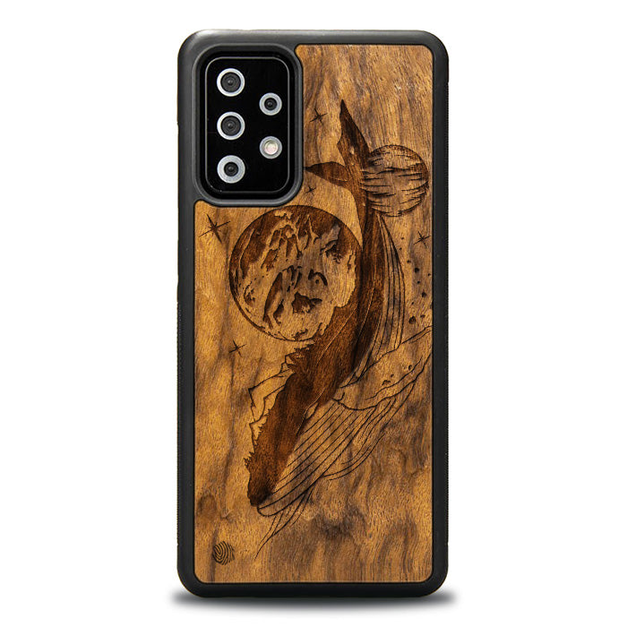 Samsung Galaxy A72 5G Handyhülle aus Holz - Cosmic Whale