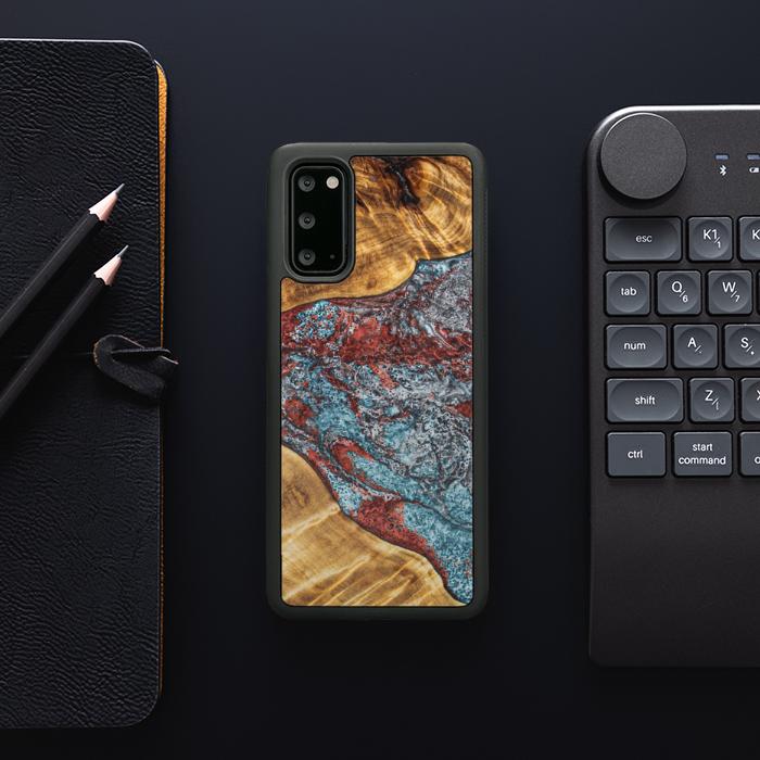 Samsung Galaxy S20 Handyhülle aus Harz und Holz - Synergy#E7