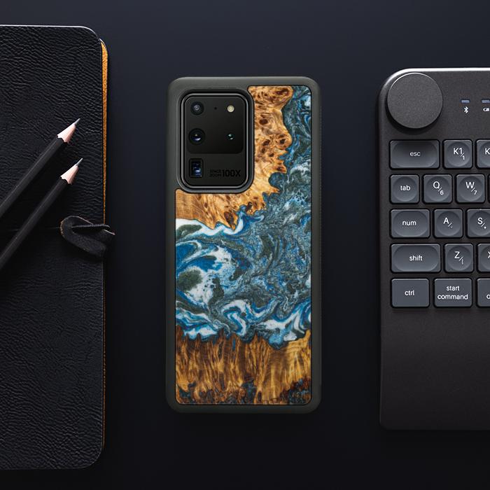 Samsung Galaxy S20 Ultra Handyhülle aus Harz und Holz - Synergy#E17