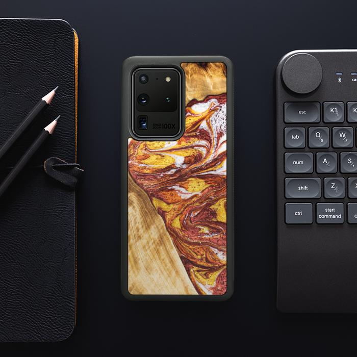 Samsung Galaxy S20 Ultra Handyhülle aus Harz und Holz - Synergy#E4