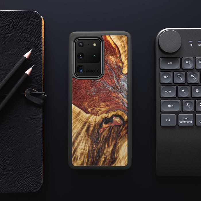 Samsung Galaxy S20 Ultra Handyhülle aus Harz und Holz - Synergy#E9