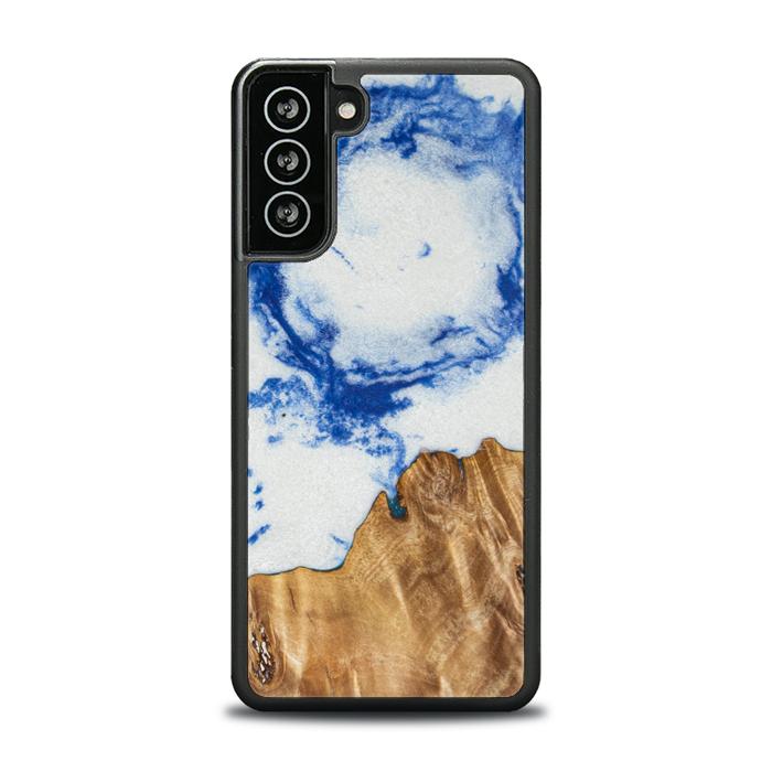 Real#ChL Galaxy S21 FE Handyhülle aus Harz und Holz