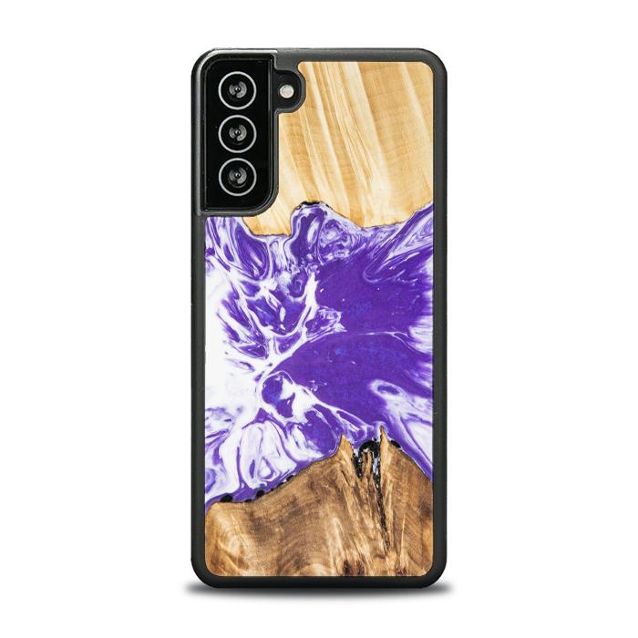 Samsung Galaxy S21 FE Handyhülle aus Harz und Holz - Synergy#A78