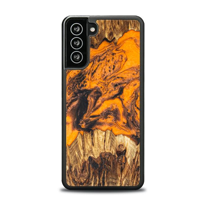 Samsung Galaxy S21 FE Handyhülle aus Harz und Holz - Synergy#E24