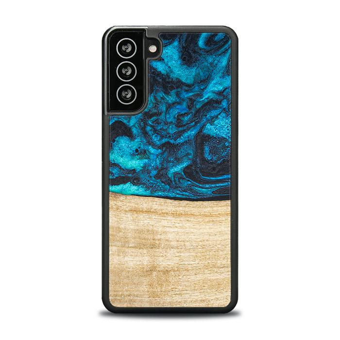 Samsung Galaxy S21 FE Handyhülle aus Harz und Holz - Synergy#F11