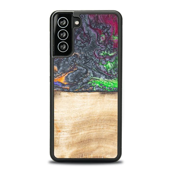 Samsung Galaxy S21 Plus Handyhülle aus Harz und Holz - Synergy#F2