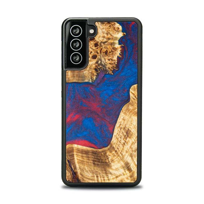 Samsung Galaxy S21 Handyhülle aus Harz und Holz - Synergy#E10