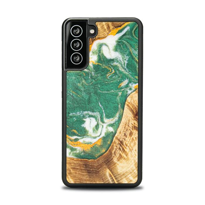 Samsung Galaxy S21 Handyhülle aus Harz und Holz - Synergy#E20