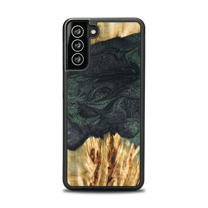 Samsung Galaxy S21 Handyhülle aus Harz und Holz - Synergy#E25