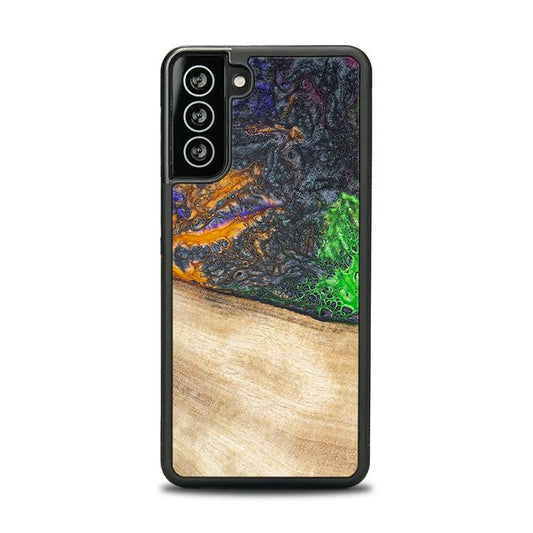 Samsung Galaxy S21 Handyhülle aus Harz und Holz - Synergy#F15