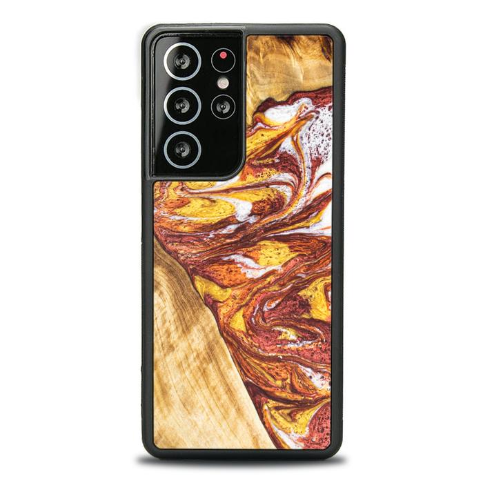 Samsung Galaxy S21 Ultra Handyhülle aus Harz und Holz - Synergy#E4