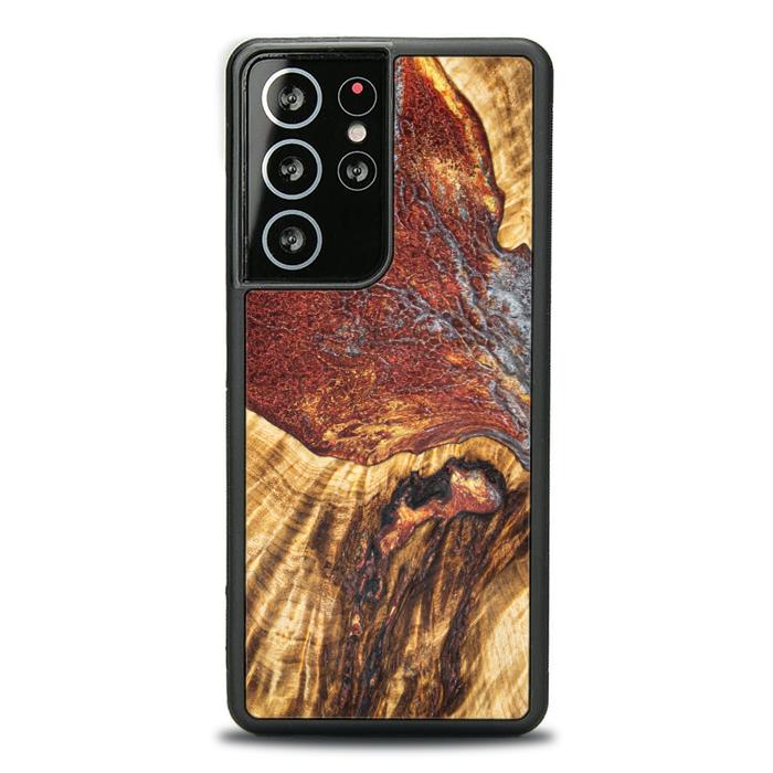 Samsung Galaxy S21 Ultra Handyhülle aus Harz und Holz - Synergy#E9