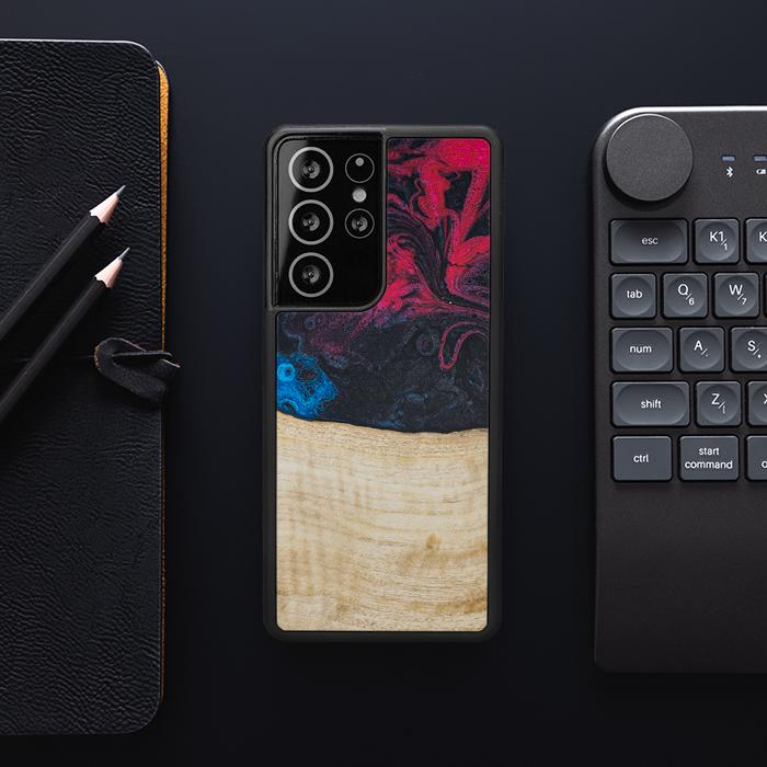 Samsung Galaxy S21 Ultra Handyhülle aus Harz und Holz - Synergy#F14