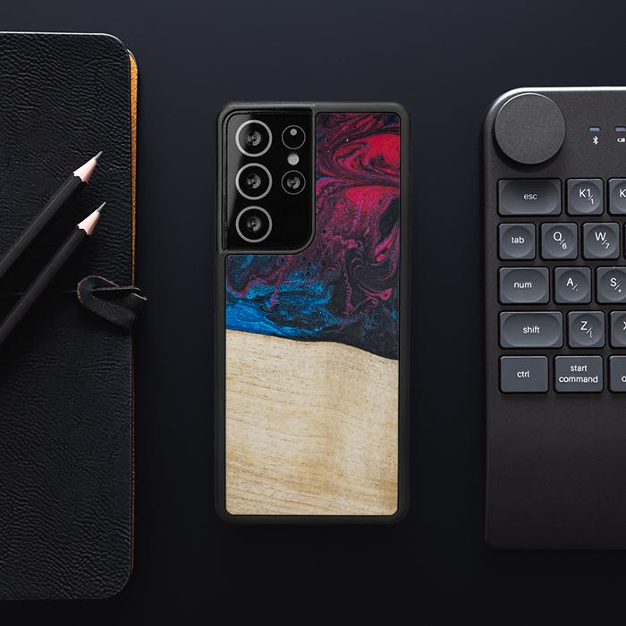 Samsung Galaxy S21 Ultra Handyhülle aus Harz und Holz - Synergy#F9