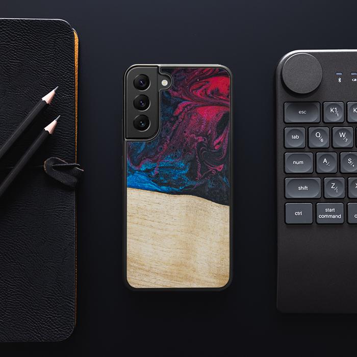 Samsung Galaxy S23 Plus Handyhülle aus Harz und Holz - Synergy#F9