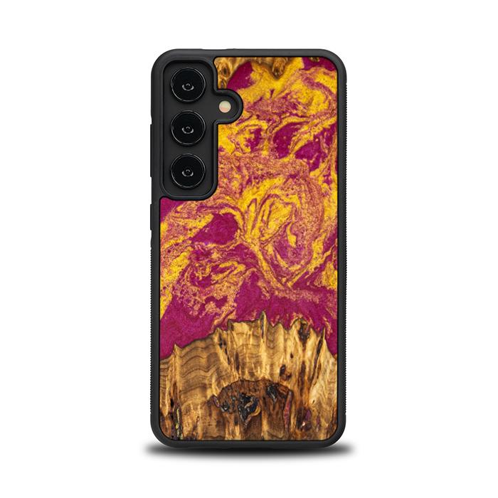 Samsung Galaxy S24 Handyhülle aus Harz und Holz - Synergy#E11