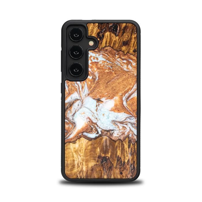 Samsung Galaxy S24 Handyhülle aus Harz und Holz - Synergy#E18