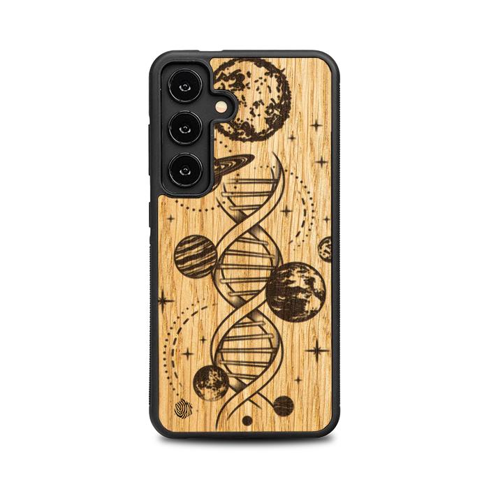 Samsung Galaxy S25 Handyhülle aus Holz - Space DNA (Eiche)
