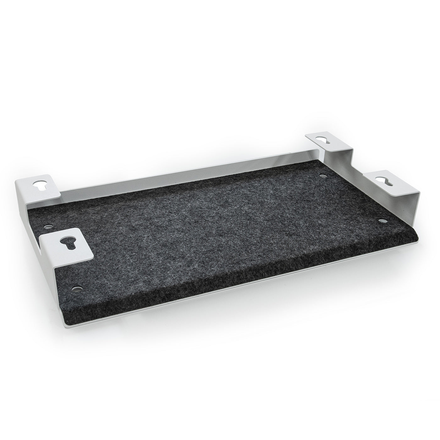 Stahlregal für Monitorständer – Weiß