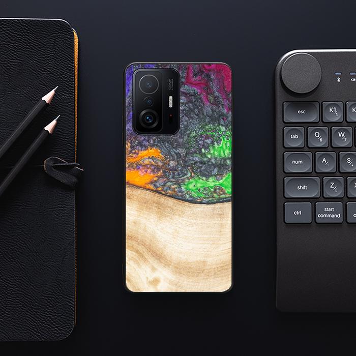 Xiaomi 11T / 11T Pro Handyhülle aus Harz und Holz - Synergy#F1