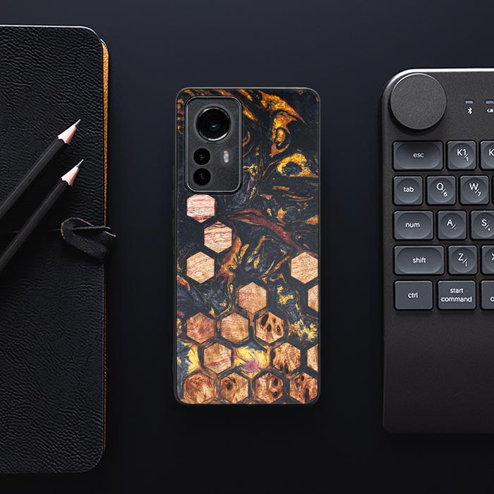 Xiaomi 12 Pro Handyhülle aus Harz und Holz - Synergy#F26