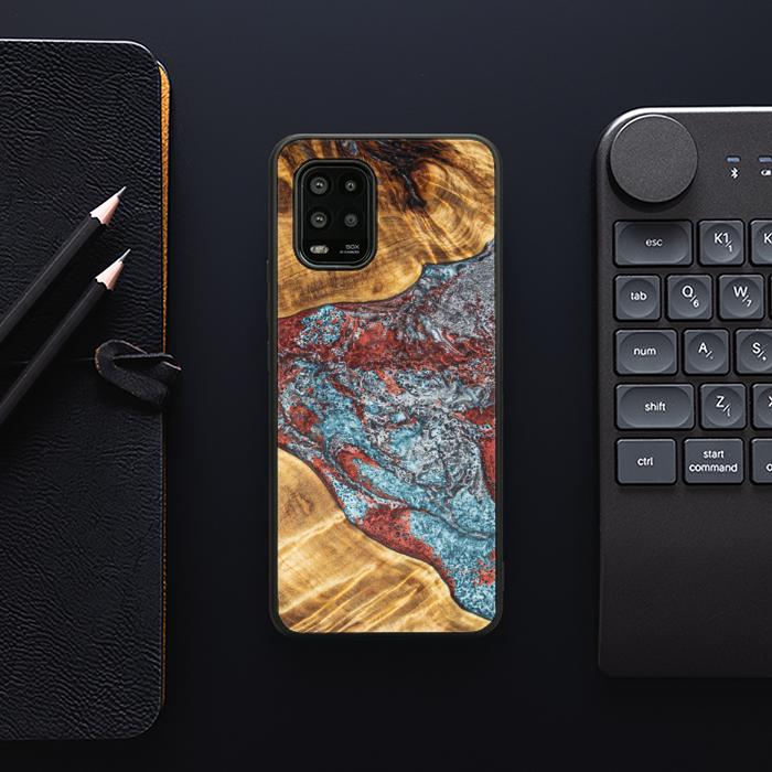 Xiaomi Mi 10 lite Handyhülle aus Harz und Holz - Synergy#E7