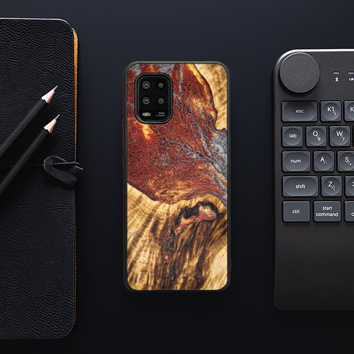 Xiaomi Mi 10 lite Handyhülle aus Harz und Holz - Synergy#E9