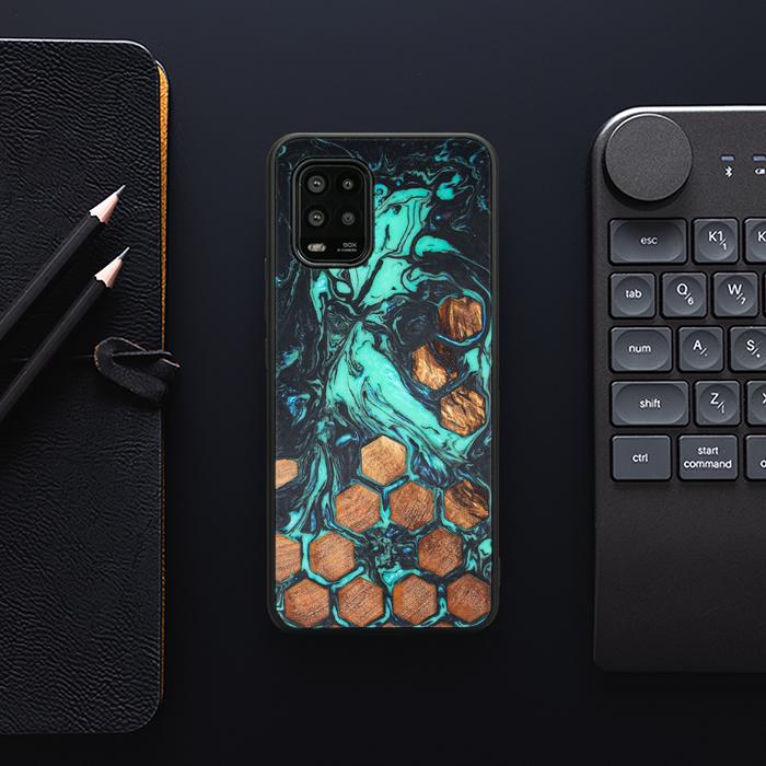 Xiaomi Mi 10 lite Handyhülle aus Harz und Holz - Synergy#F23