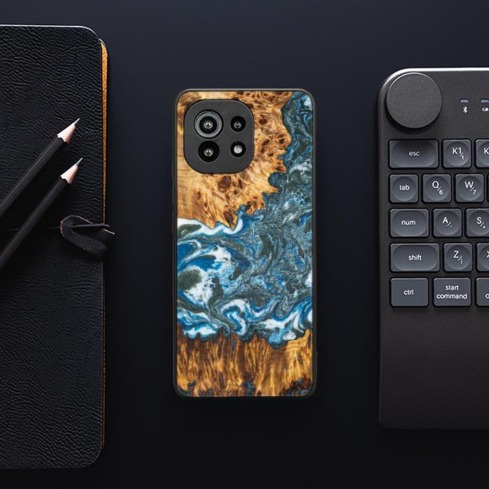 Xiaomi Mi 11 lite / 5G / 5G NE Handyhülle aus Harz und Holz - Synergy#E17