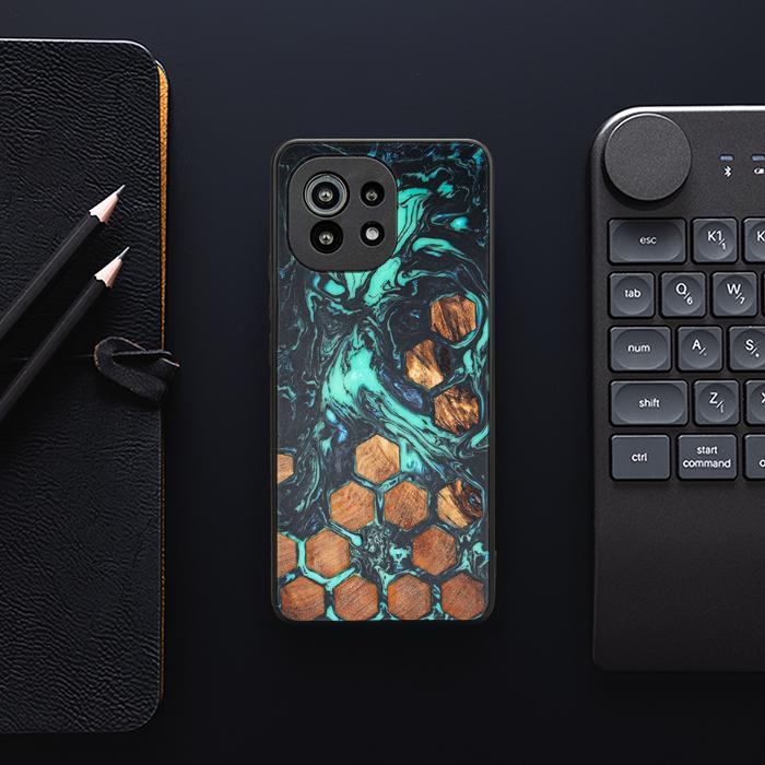 Xiaomi Mi 11 lite / 5G / 5G NE Handyhülle aus Harz und Holz - Synergy#F28
