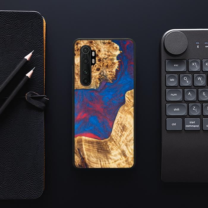 Xiaomi Mi NOTE 10 lite Handyhülle aus Harz und Holz - Synergy#E10