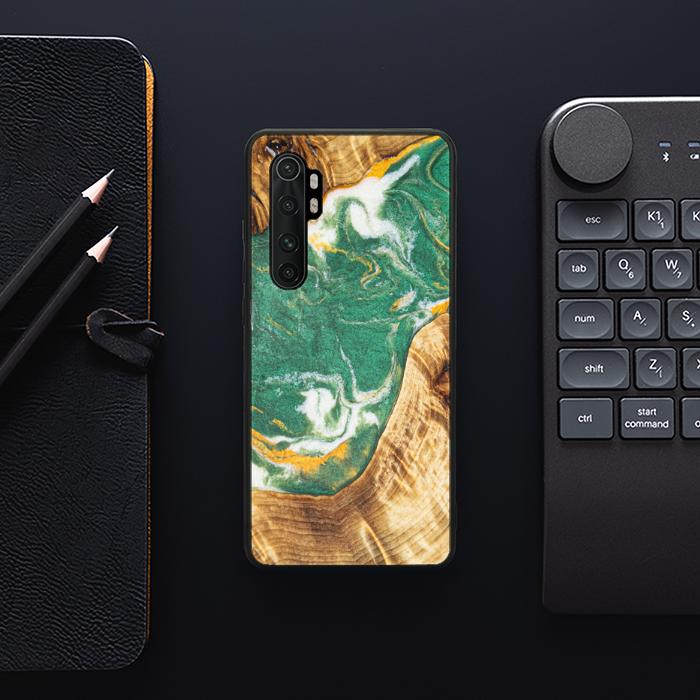 Xiaomi Mi NOTE 10 lite Handyhülle aus Harz und Holz - Synergy#E20
