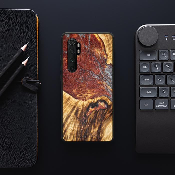 Xiaomi Mi NOTE 10 lite Handyhülle aus Harz und Holz - Synergy#E9