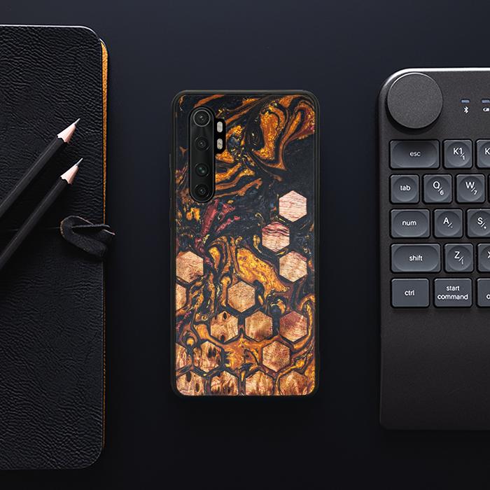 Xiaomi Mi NOTE 10 lite Handyhülle aus Harz und Holz - Synergy#F38