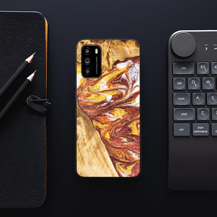 Xiaomi POCO M3 Handyhülle aus Harz und Holz - Synergy#E4
