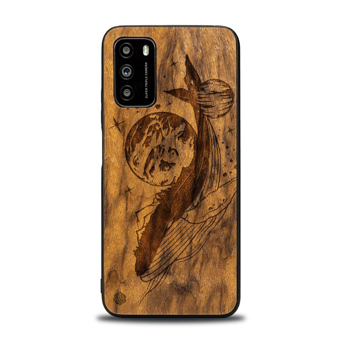Xiaomi POCO M3 Handyhülle aus Holz - Cosmic Whale