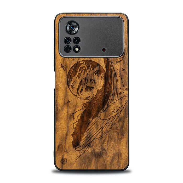 Xiaomi POCO X4 Pro 5G Handyhülle aus Holz - Cosmic Whale