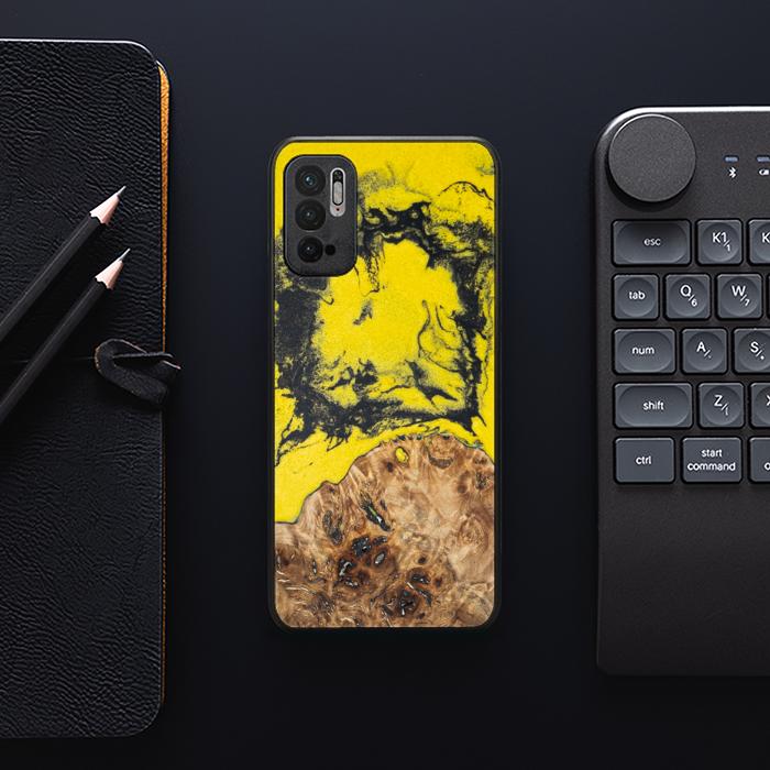 Xiaomi REDMI NOTE 10 5G Handyhülle aus Harz und Holz - Borussia#ChL