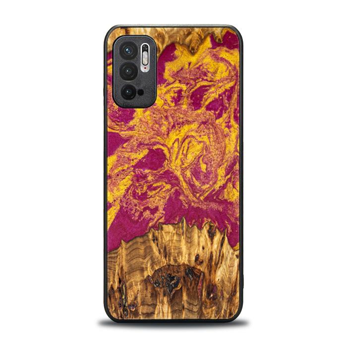 Synergy#E11 Xiaomi REDMi Note 10 5G Handyhülle aus Harz und Holz