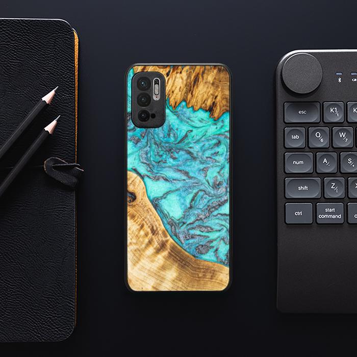 Xiaomi REDMI NOTE 10 5G Handyhülle aus Harz und Holz - Synergy#E13